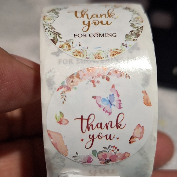 NWT- 550ct. 50 Thank You Cards 500 Stickers BONUS: 3 10X13 Random Polymailers - Picture 4 of 6